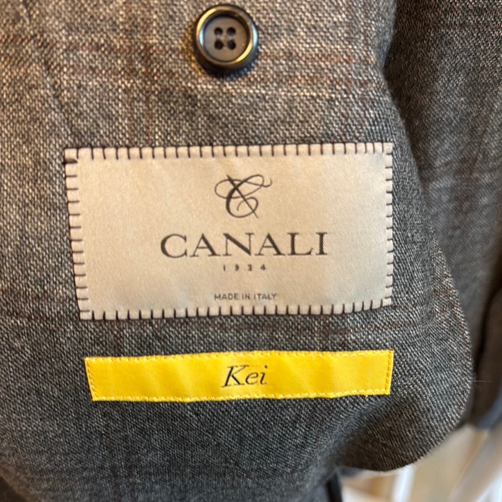 Canali Kei Charcoal Patterned Suit